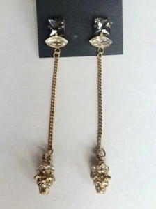 New BEBE in Gold Jaguar Head Stud Earrings - Picture 1 of 4