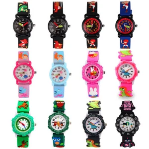 Orologio da polso in silicone cartone animato moda ragazzi ragazze bambini bambini orologio regalo natale - Foto 1 di 78
