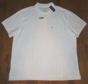 New $26 SADDLEBRED White s/s Easy Care POLO SHIRT Men XXL - Picture 1 of 3