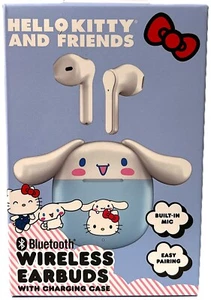 Sanrio Hello Kitty Cinnamoroll Bluetooth Wireless Earbuds w/ Charging Case NIB - Picture 1 of 3