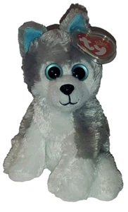 Juguete de peluche Ty Beanie Baby SLEDDER the Husky Dog (Big Eyes) 6" NUEVO MWMTs - Imagen 1 de 7