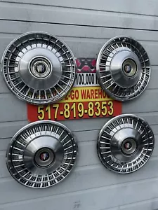1965 Buick Lesabre Electra Deluxe Used Original Hubcaps 15” Set 4 Beautiful Nice - Picture 1 of 10