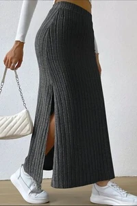 Schöner Maxirock mit Schlitz Gummibund 3XL 4XL - Bild 1 von 4