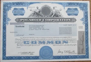 Polaroid Corporation 2002 Stock Certificate, Camera Photography - Picture 1 of 1