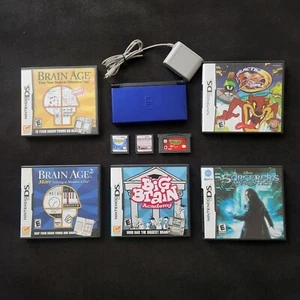 Nintendo DS Lite Console w/ Charger + Stylus + 8 Games - EXCELLENT CONDITION - Picture 1 of 24