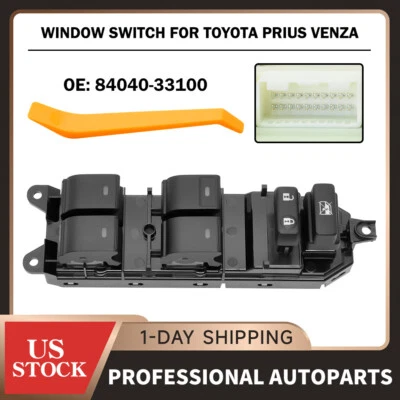 Master Window Switch For Toyota Lexus Camry Land Cruiser Prado Prius 84040-33100 - Image 1 of 4