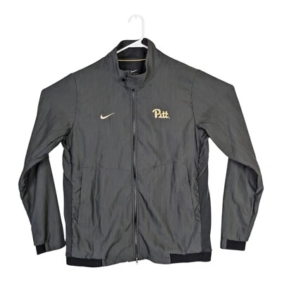 Nike Pitt Panthers Mens Large Grey Full Zip Vented Track Jacket Authentic NCAA - Image 1 of 4