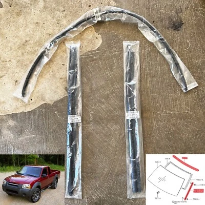 98-04 for Nissan Navara Frontier D22 front windshield weatherstrip rubber seal - Image 1 of 4