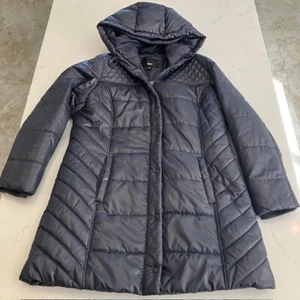 Mossimo Women's Long Black Hooded Puffer Coat Black Size XL Extra Large  - Picture 1 of 11