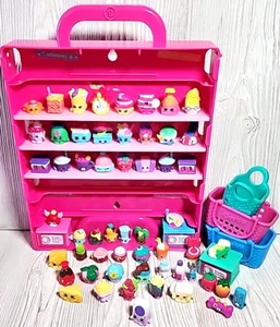 Shopkins Collector Storage Display Case Pink With Mixed Lot of 60+ pcs - Picture 1 of 7