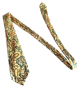 nECKTIE PAISLEY VINTAGE THE TIE RAK CUSTOM MADE HAND SCREENED FOULAND neocurio - Picture 1 of 6