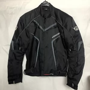 AGV Sport Sniper Waterproof Textile Motorcycle Riding Jacket Black size L - Foto 1 di 5