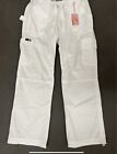 Pantalon gommage femme Koi Classics Lindsey Cargo blanc XS neuf avec étiquette