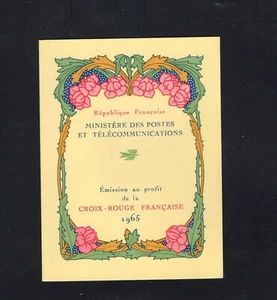France 1965 Red Cross Renior Children Art, Coco writing Sc B392a Booklet - Picture 1 of 2