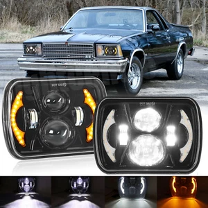 DOT Pair 7x6 5x7 LED Headlights For Chevy El Camino 1978-1981 Classic LUV Truck - Bild 1 von 16