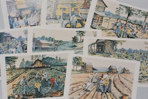 Lot (8) "The Art of Tobacco" By Nancy P. Compton Postcards (UNPOSTED) - Picture 1 of 12