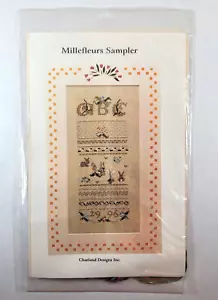 Charland Designs Millefleurs Sampler Kreuzstichmuster mit Faden & Häschenanhänger - Bild 1 von 2