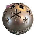 Vintage Hallmark Silver Metal Snowflake Christmas Votive Candle Holder