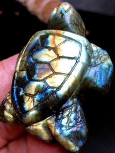 44g Tortuga Talla Labradorita Cristal Natural Tallado a Mano Curación q948 - Imagen 1 de 7