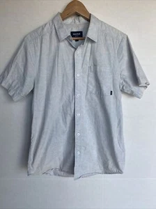 NIXON MEN'S SHORT SLEEVE FLORAL PRINT BUTTON UP SHIRT LIGHT BLUE MEDIUM M - Picture 1 of 4