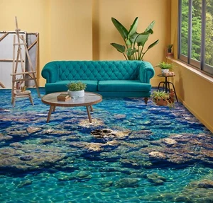 3D Sea Stones 15836NA Floor WallPaper Murals Wall Print 5D AJ WALLPAPER UK Fay - Bild 1 von 5