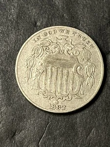 1882 Shield Nickel Vf - Picture 1 of 2