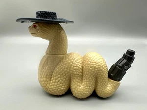 Rango Klapperschlange Snappin Schlange Spielzeug mit schwarzem Cowboyhut 2011 Burger King Rarität - Bild 1 von 6