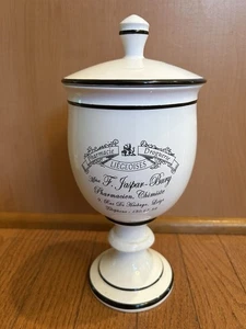 Pharmacie Droguerie Liegeoises Cotton Ball Pharmacy Decorating Canister France - Picture 1 of 7