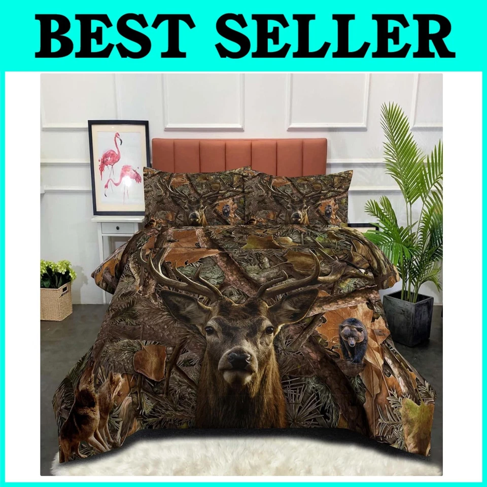 Ropa de cama Moose Wildlife Forest - Juego de caza de animales de oso Foto 1 de 4
