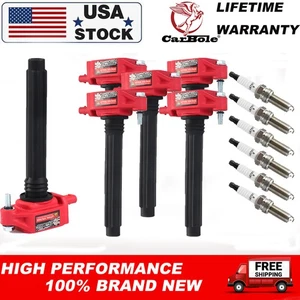 6PCS UF648 Ignition Coil & Spark Plug for 2011-20 Chrysler Dodge Jeep Ram 1500 - Picture 1 of 12