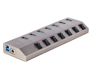 StarTech 7-Port Self-Powered USB-C Hub with Individual On/Off Switches - Picture 1 of 3