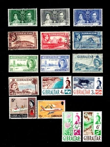 Gibraltar Sc.#104/424 Very Nice Collection Of Mint/Used Some Never Hinged Stamps - Picture 1 of 2