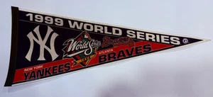 Tag Express 1999 World Series New York Yankees/Atlanta Braves Full Size Pennant - Picture 1 of 6