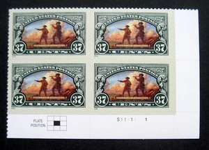 Sc # 3854 ~ Plate # Block ~ 37 cent Lewis & Clark Bicentennial Issue - Picture 1 of 1