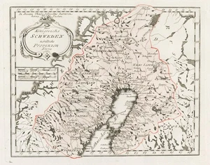 Sweden Sverige Schweden North Northern Reilly map Karte engraving 1790 - Picture 1 of 1