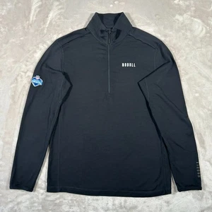 Nobull Merino Wool Blend 1/4 Zip Pullover Men’s Large Black NFL Scouting Combine - Bild 1 von 12