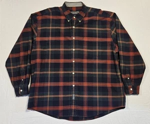 Vintage Old School Clothing Co Hemd Herren XXL rot grün blau kariert Baumwolle Button Down - Bild 1 von 11
