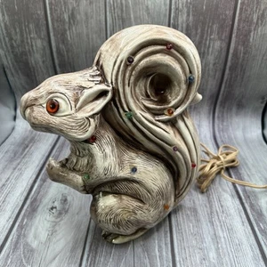 Scioto Ceramic 70s Squirrel Lamp Lights Up Super Super RARE Don’t Miss Out! - Picture 1 of 16