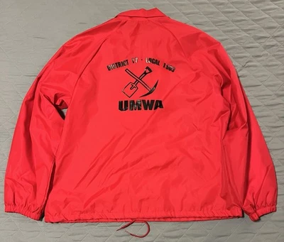 🟥🟥🟥 VINTAGE UMWA UNITED MINE WORKERS OF AMERICA JACKET MEN’S LARGE USA MADE - Image 1 of 4