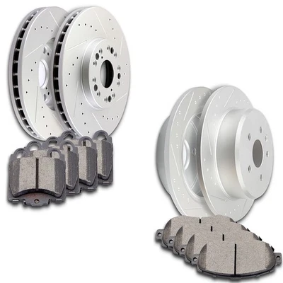 Ceramic Brake Pads And Rotors Front Rear For Lexus GS300 GS430 IS300 Drilled - Image 1 of 4