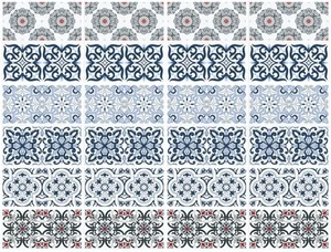 Tile Stickers Waterproof Border Metro Mosaic Pack Of 24, 200mm x 100mm BT25 - Picture 1 of 19