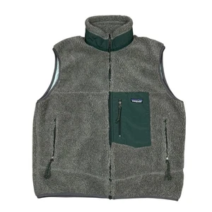 Vintage Patagonia Retro-X Vest Men’s L Gray Green Fleece Zip 1999 90s USA 23044 - Picture 1 of 10