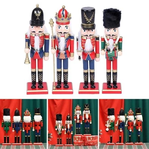 12 Zoll handbemalt Weihnachten Nussknacker König Set Holz Urlaub Mantel Dekor - Bild 1 von 26