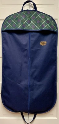 Pendleton Garment Bag Nylon Folding Travel Luggage Dress Suit Navy Plaid 39"x21" - Image 1 of 3