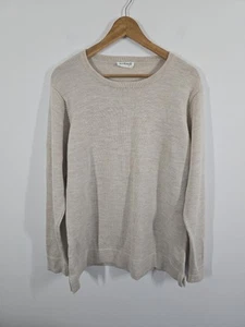 Kettlewell Knit Jumper Beige Large LL 222 Merino Wool Long Sleeve - Picture 1 of 12