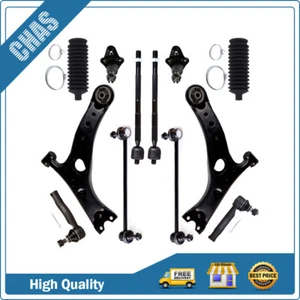 12Pieces Ball Joint Sway Bar Tie Rod Control Arm Fit For 2001-2005 Toyota RAV4 - Foto 1 di 14