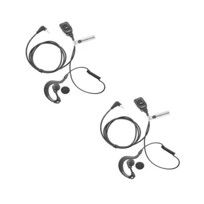 FBI MOTOROLA G-SHAPE SECURITY EARPIECE WITH MIC & PTT TLKR T60 T61 T80 x 2 - Image 1 of 4