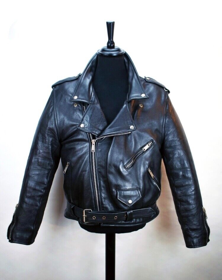 Leather Punk 1990s Vintage Outerwear Coats & Jackets for Men Leather Punk 1990s Vintage Outerwear Coats & Jackets for Men