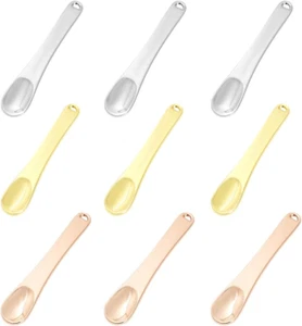 9 Pezzi Mini Spatola per Trucco in Metallo - Viso Spatola per Maschera, Crema E  - Foto 1 di 6