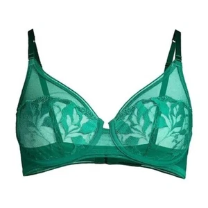 Maison Lejaby Paris 34B Sin Underwire embroidered lace Bra in green - Picture 1 of 10